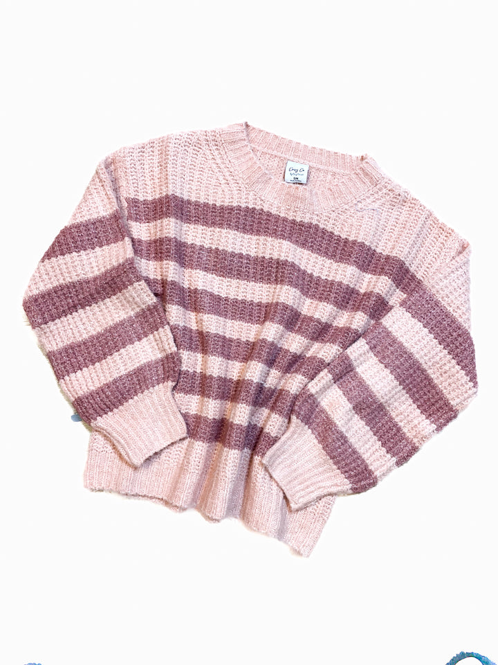 Blushing Striped Sweater