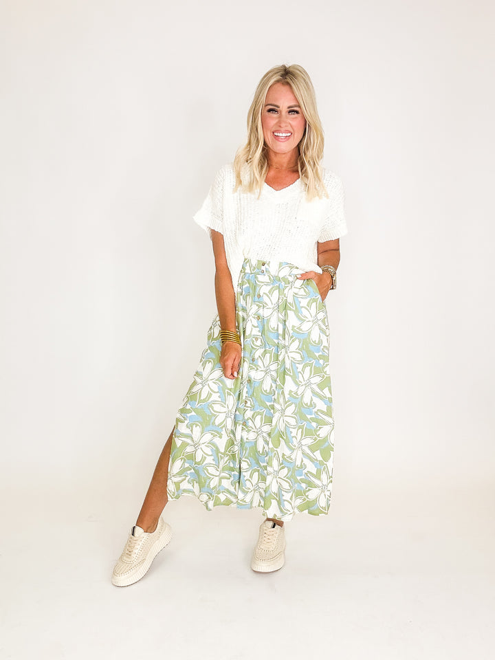 Floral Bliss Midi Skirt