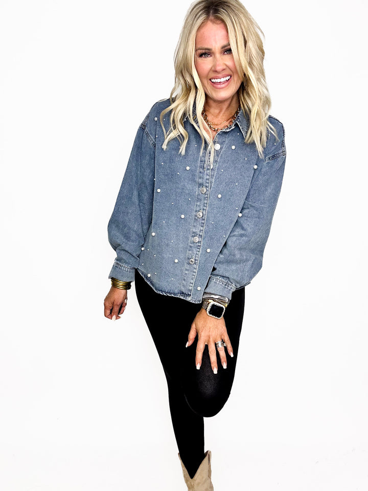 Pearl Oversized Denim Shirt