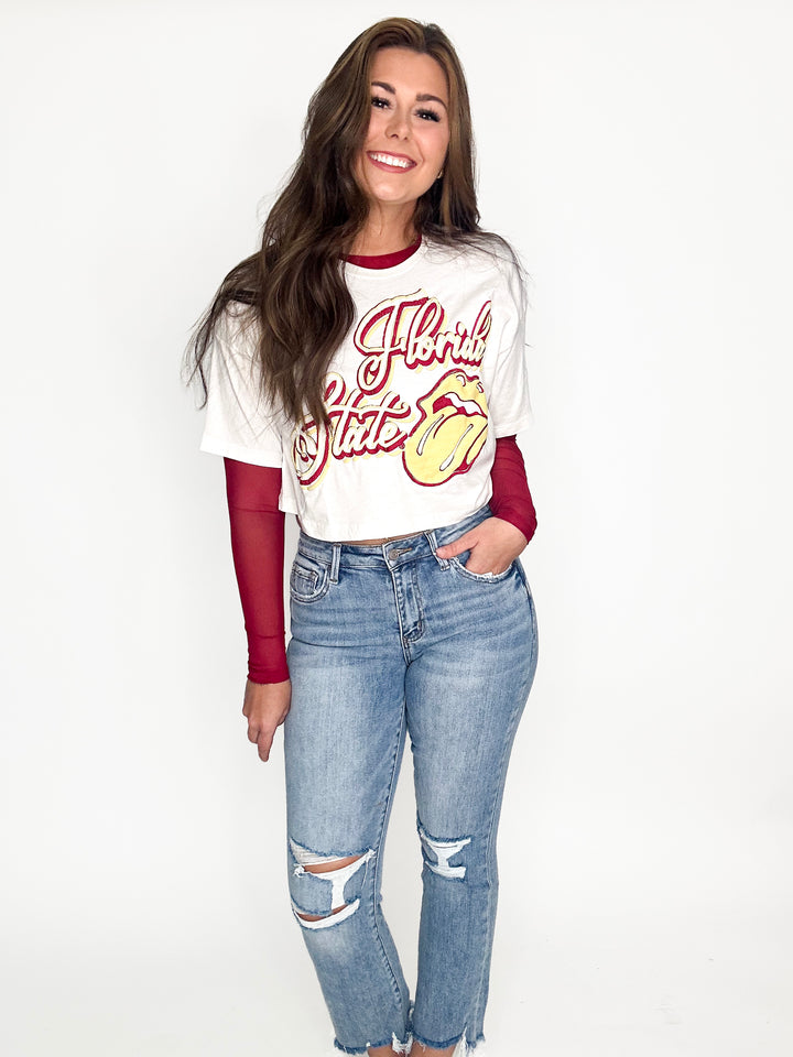 FSU Seminoles Puff Ink Cropped Tee