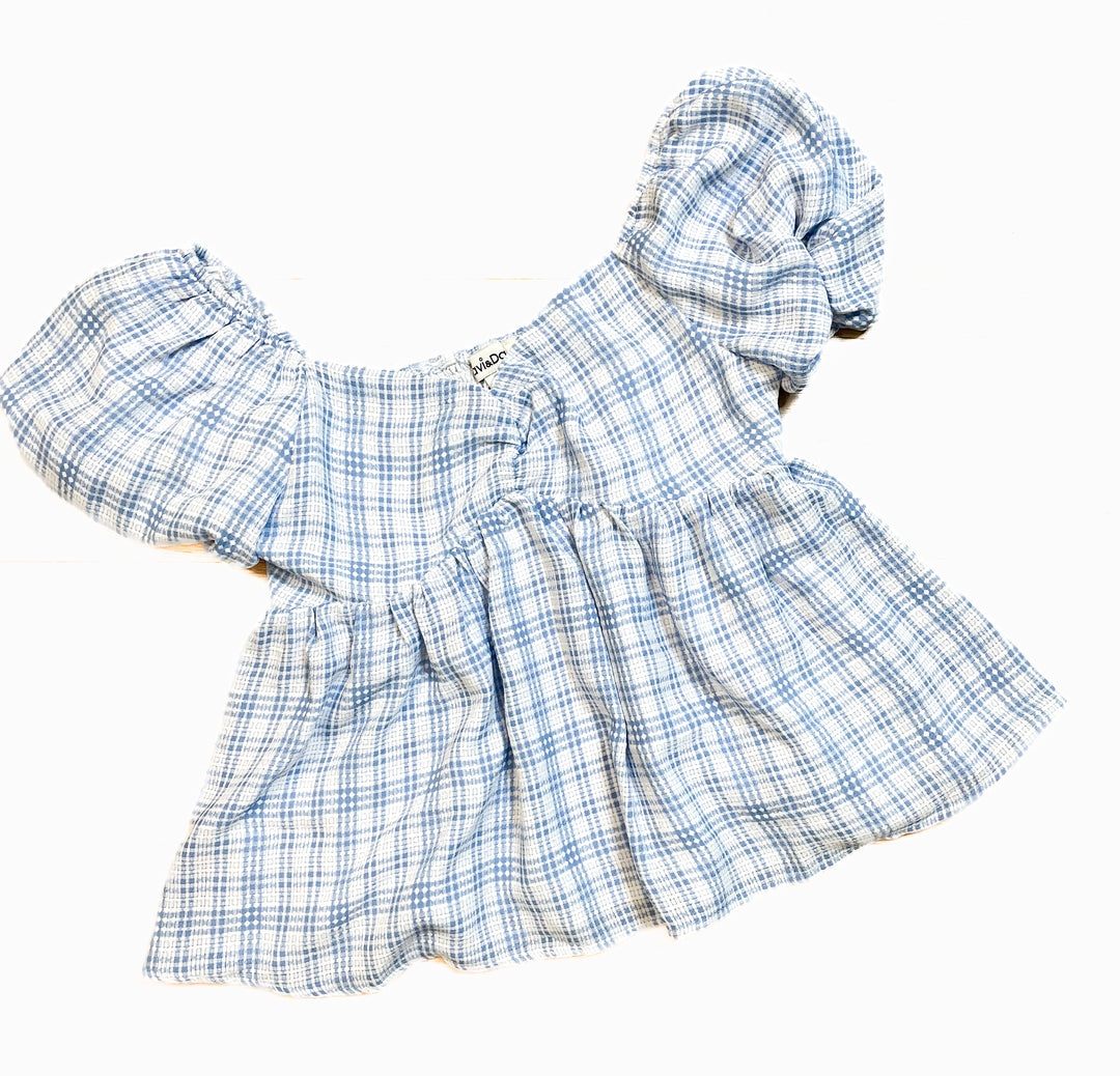 Dorothy Plaid Puff Sleeve Blouse