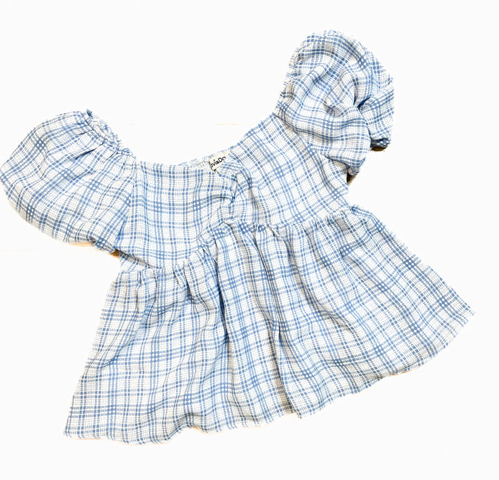 Dorothy Plaid Puff Sleeve Blouse