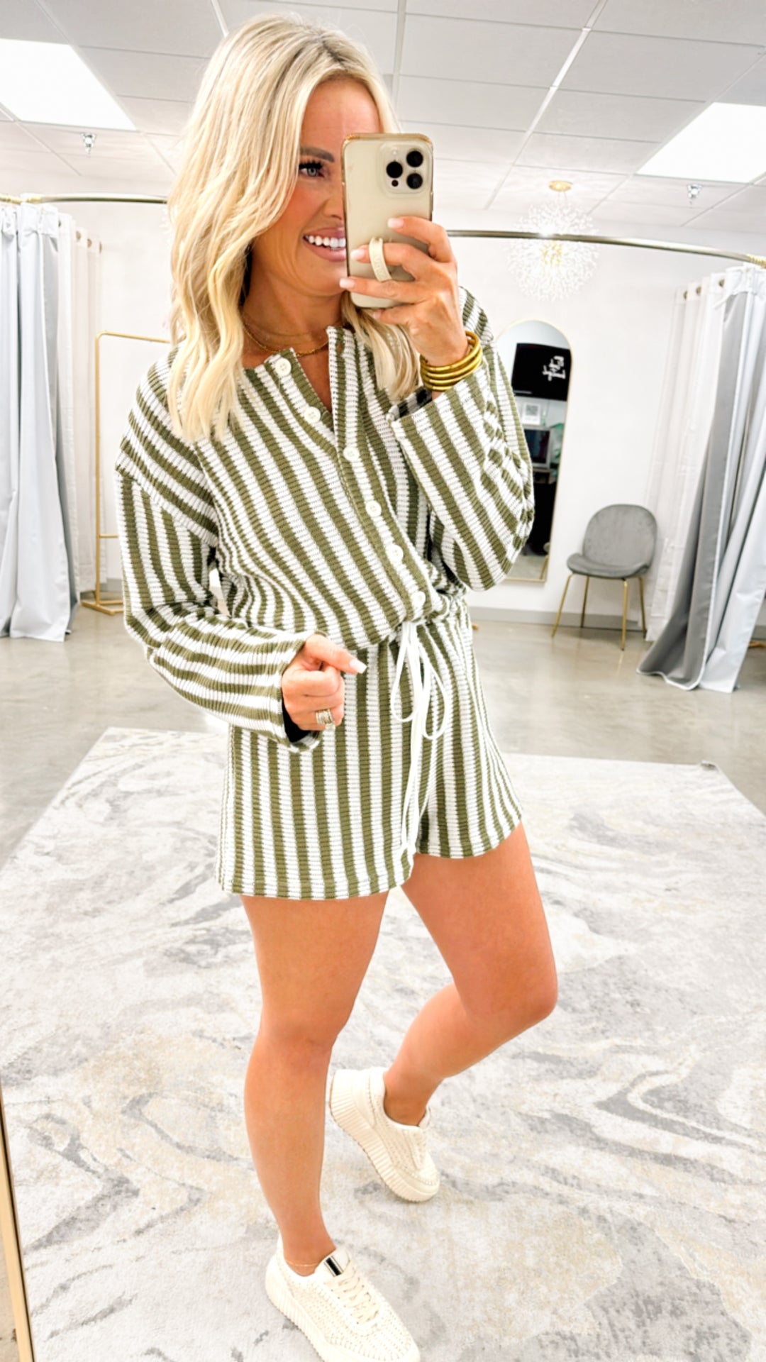 Relaxed Striped Romper