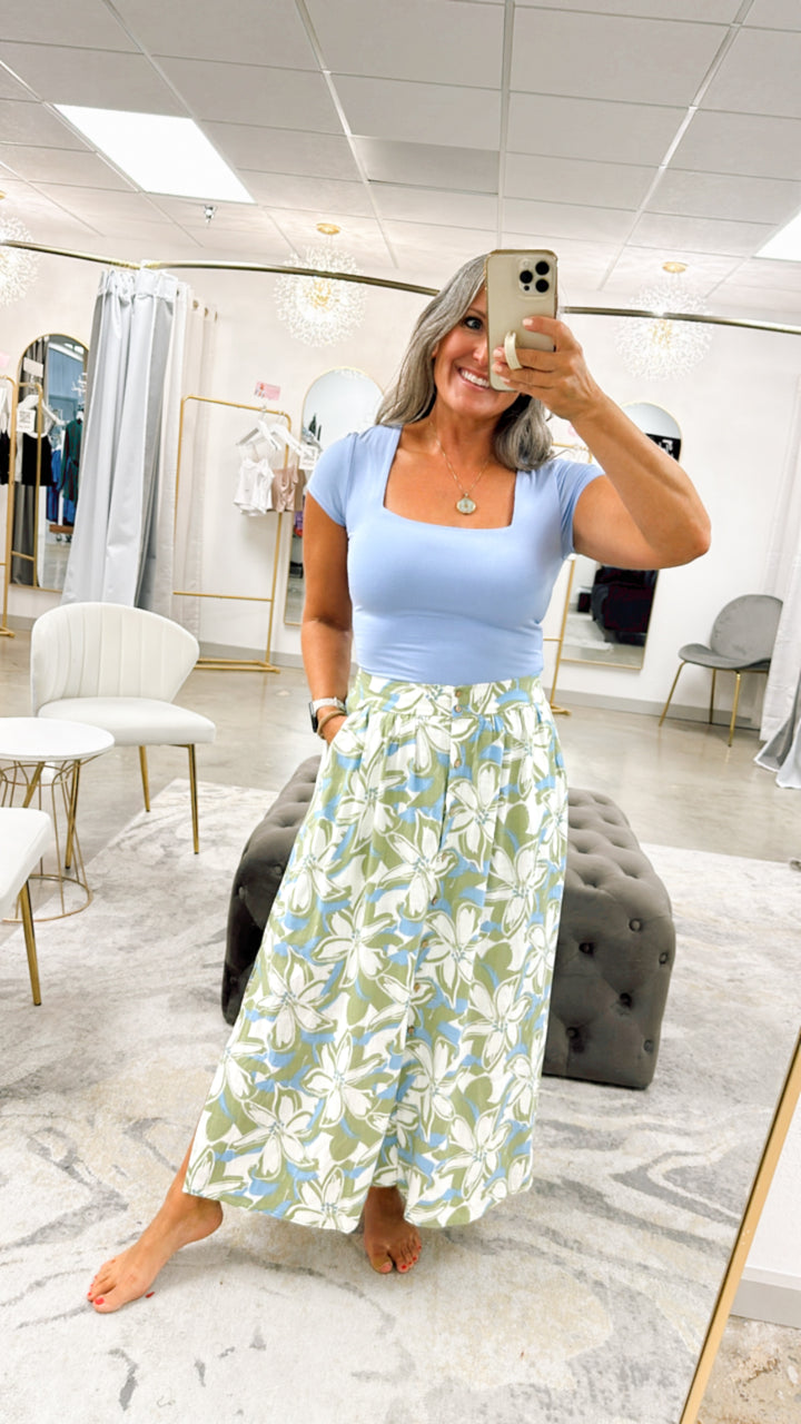 Floral Bliss Midi Skirt