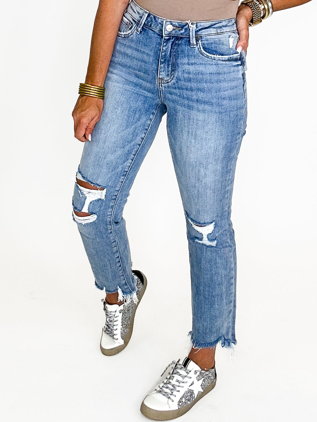 Lovervet High Rise Crop Flare Jeans