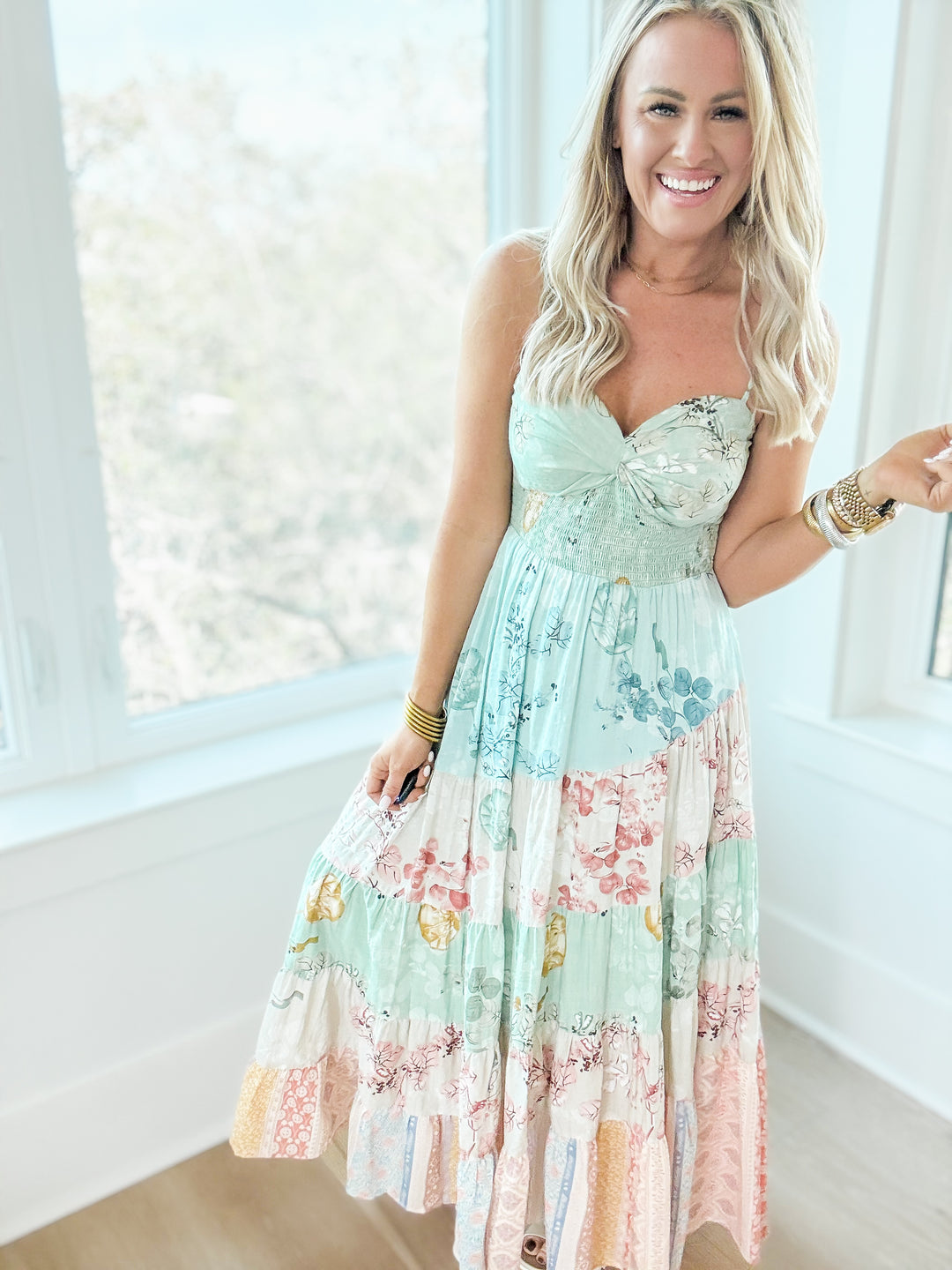 The Aurora Floral Tiered Maxi Dress