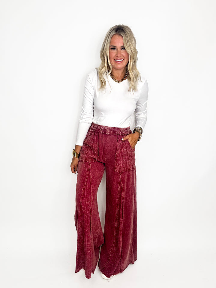 Layla Eyelet Flare Pants