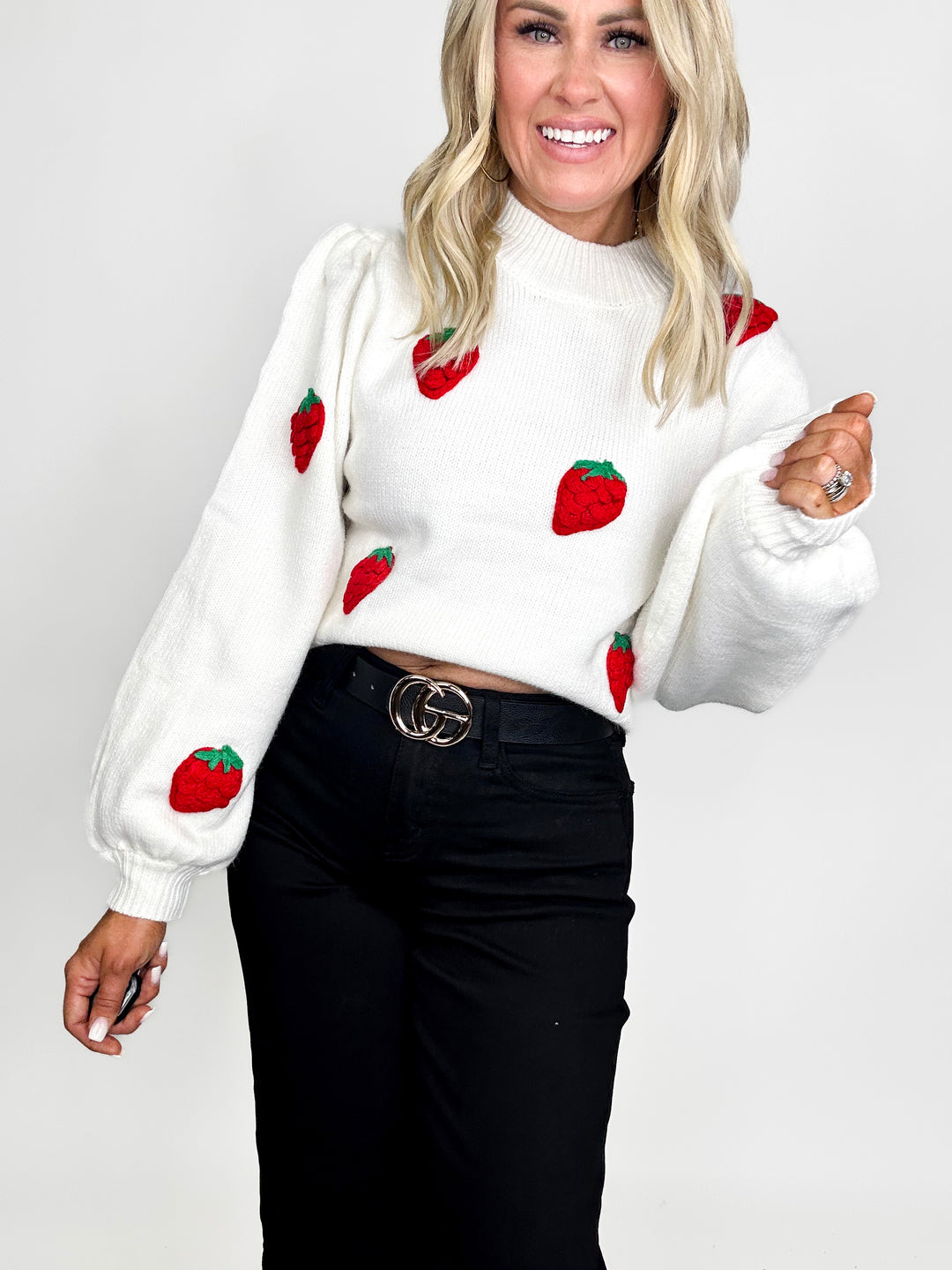 Strawberry Chunky Knit Sweater