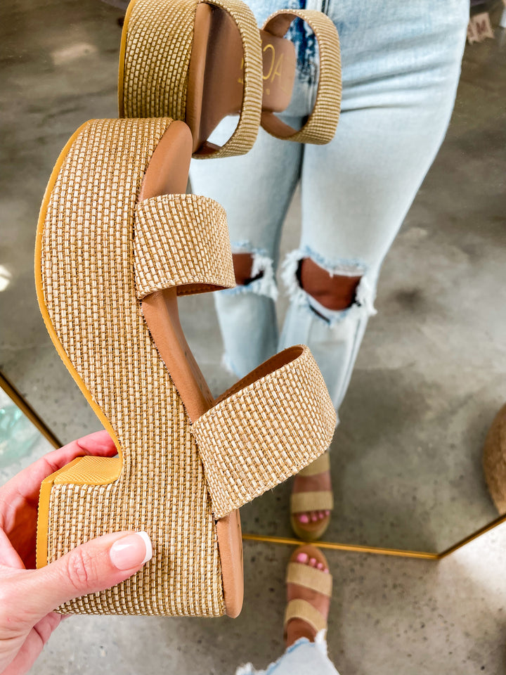 Ocean Ave Natural Multi Platform Sandal