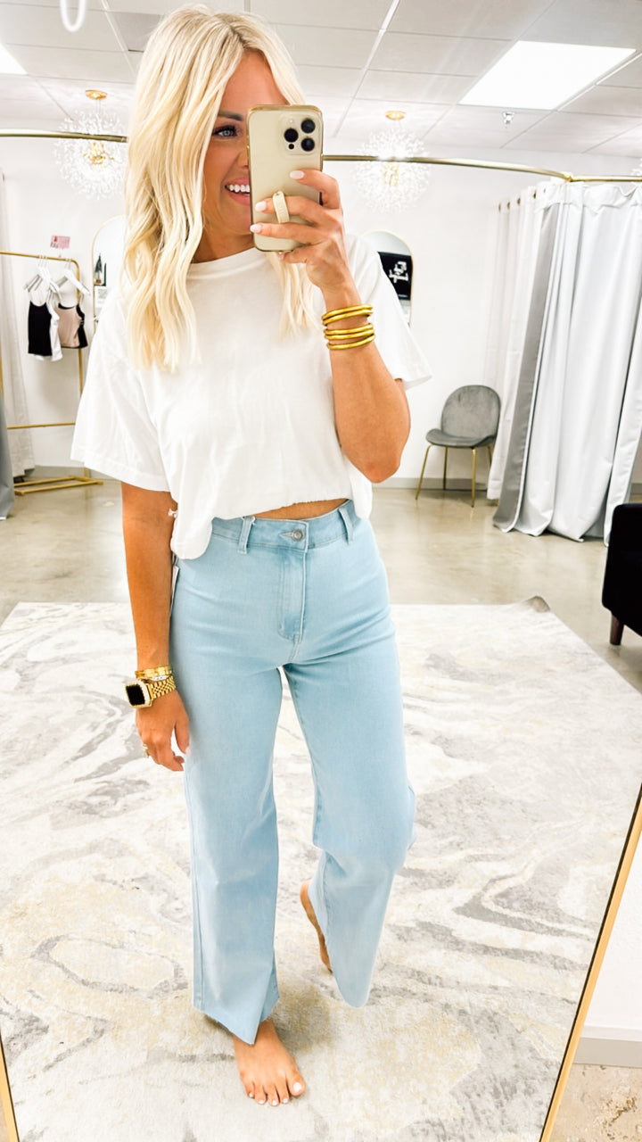 Della Cropped Denim Jean