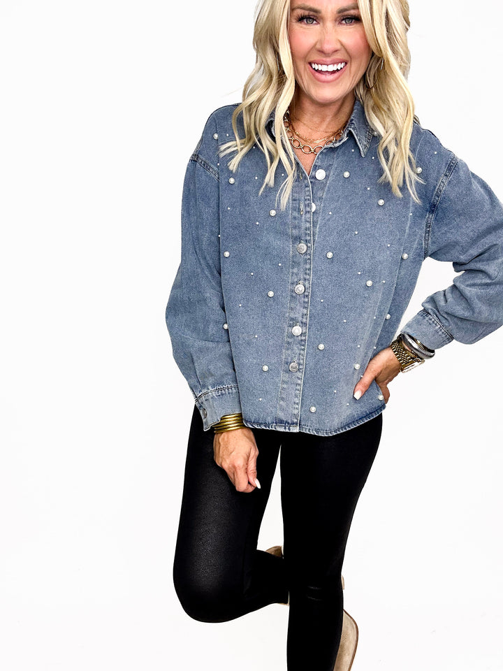 Pearl Oversized Denim Shirt