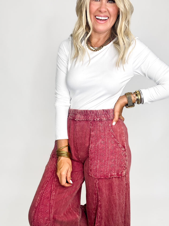 Layla Eyelet Flare Pants