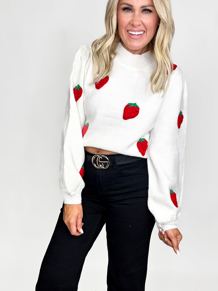 Strawberry Chunky Knit Sweater