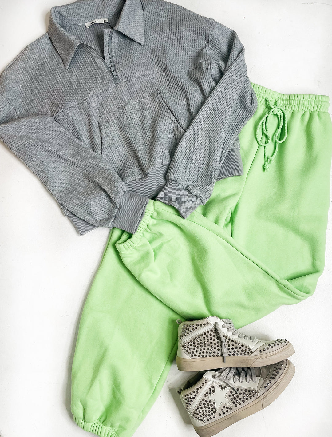 Lime Mia High-Waisted Joggers