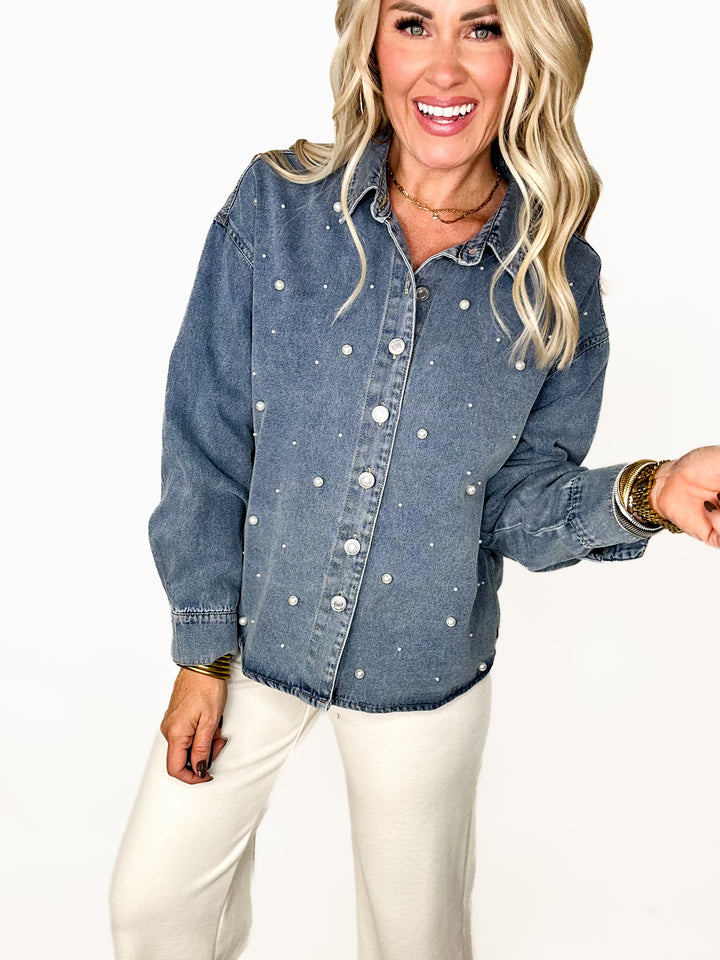 Pearl Oversized Denim Shirt