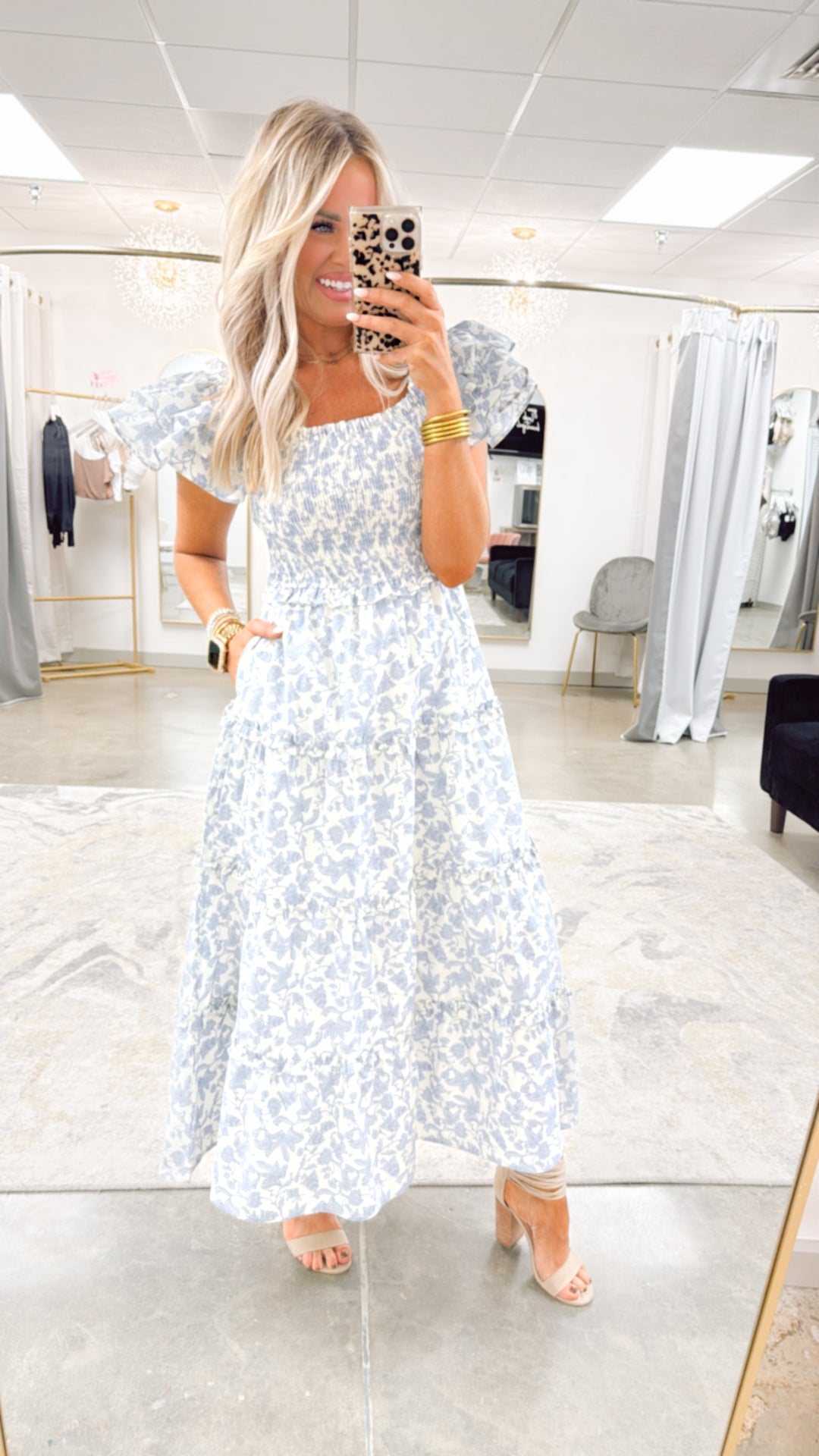 Meadow Smocked Midi Dress