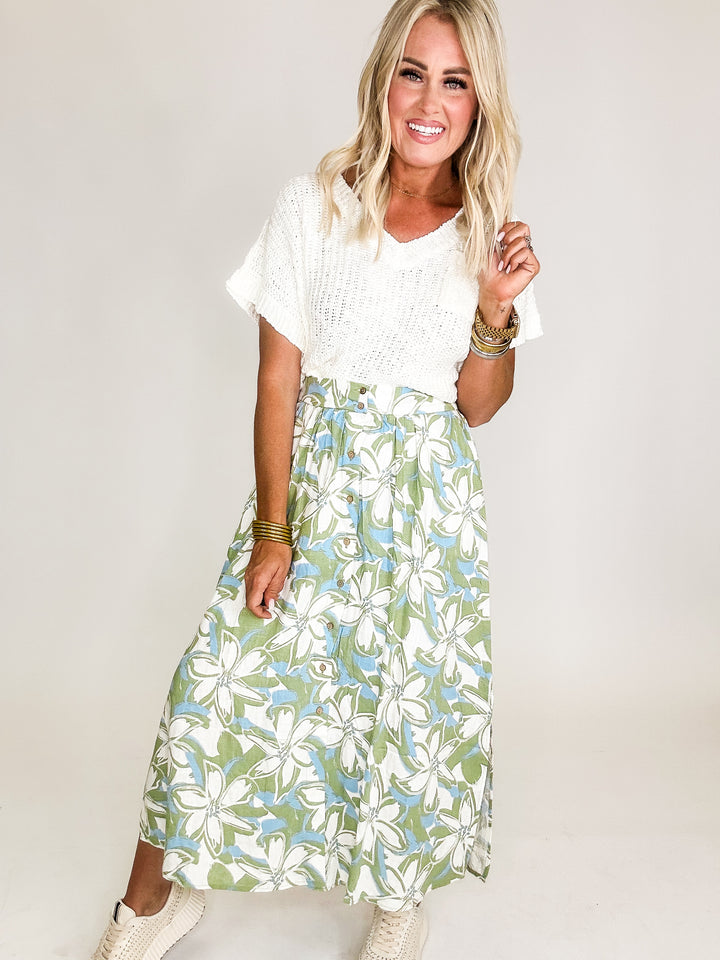 Floral Bliss Midi Skirt