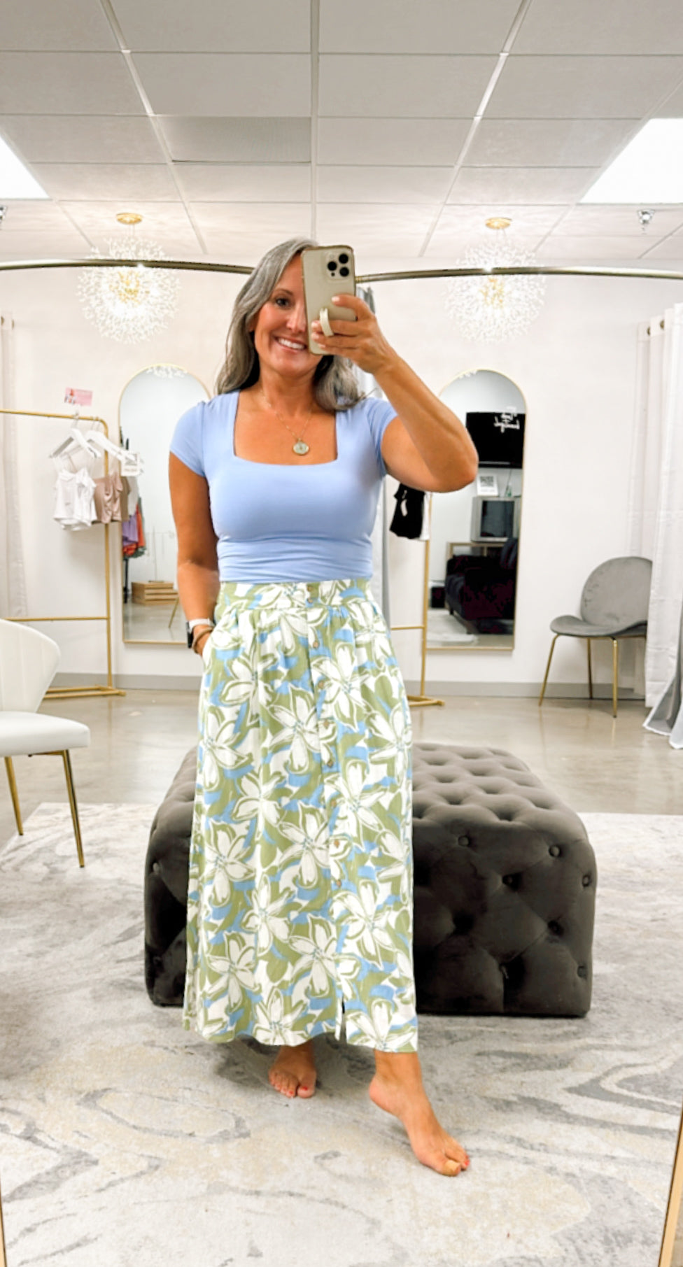 Floral Bliss Midi Skirt