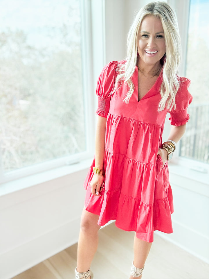 The Scarlet Smock Dress