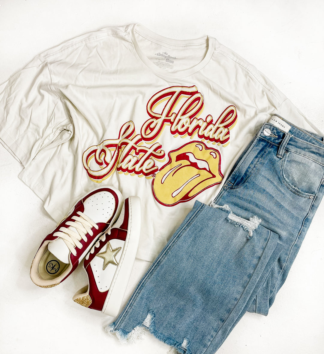 FSU Seminoles Puff Ink Cropped Tee