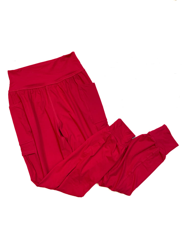 Sienna Luxe Joggers-True Red