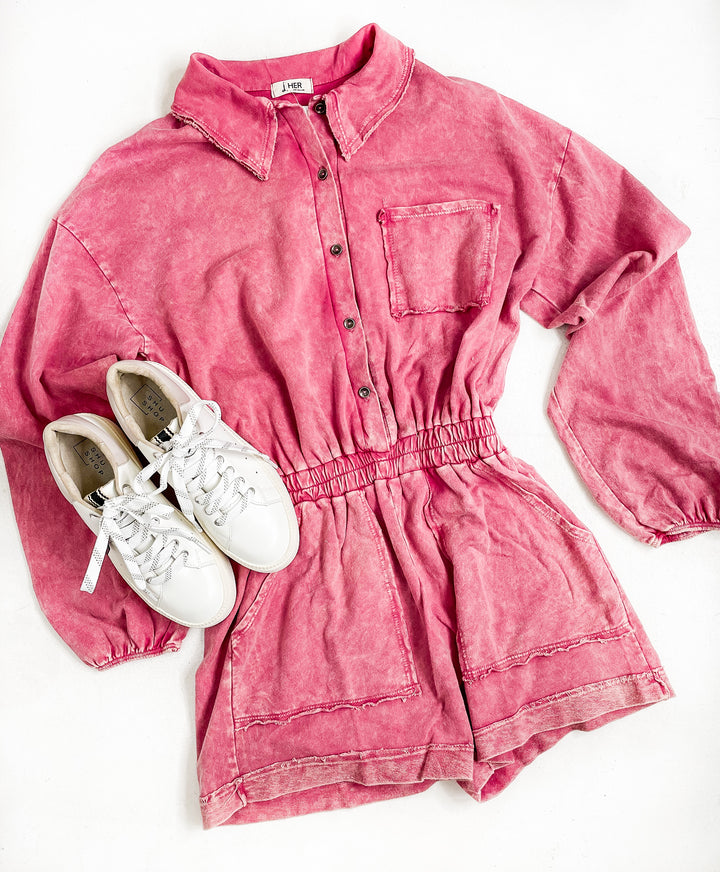 Stonewash Utility Romper