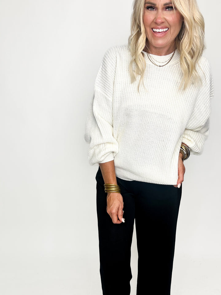 Cream Effortless Comfort Sweater