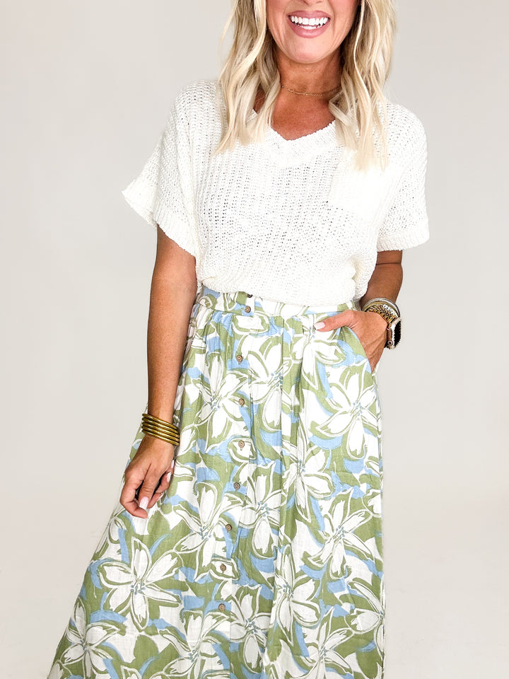 Floral Bliss Midi Skirt