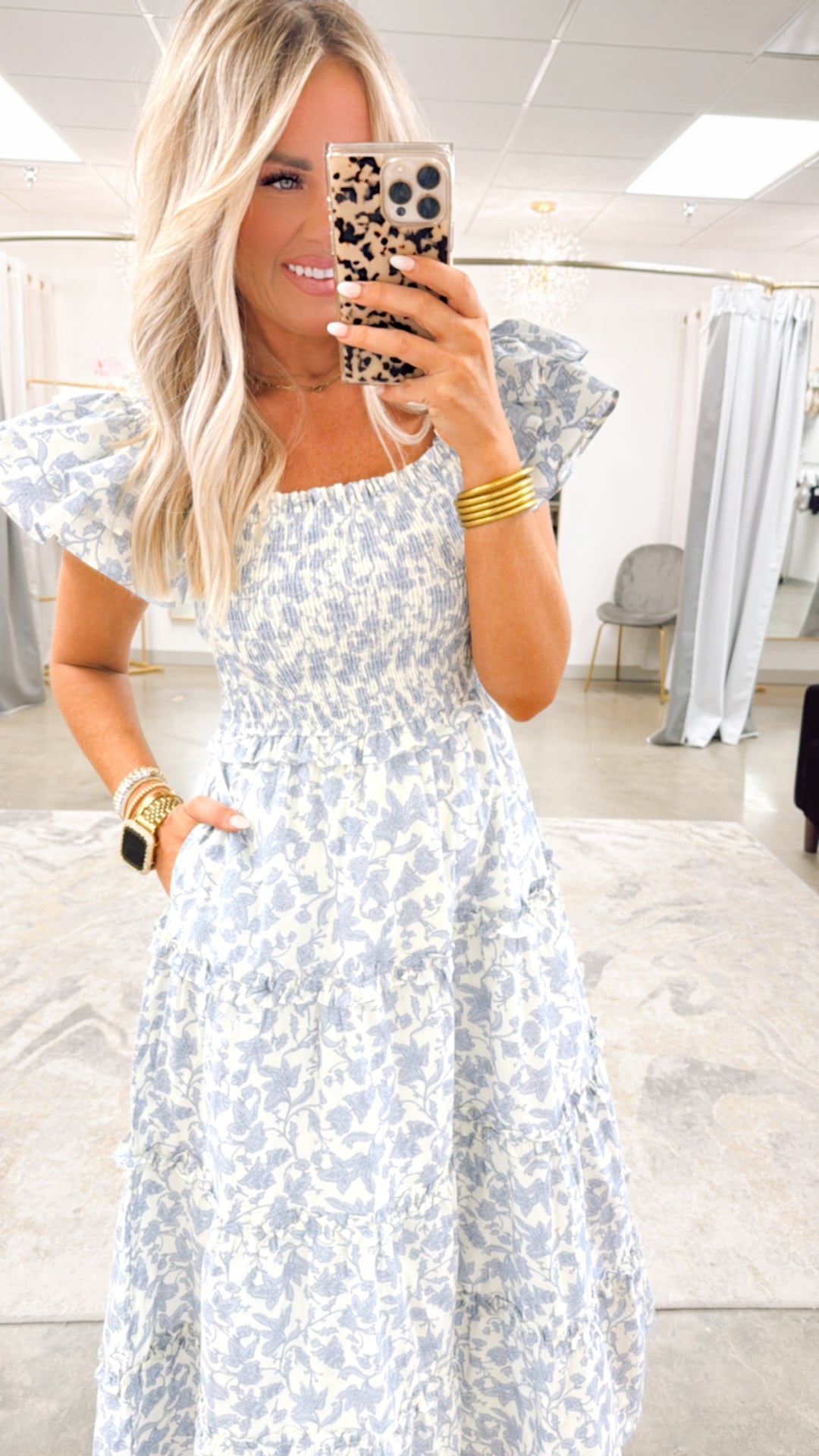 Meadow Smocked Midi Dress