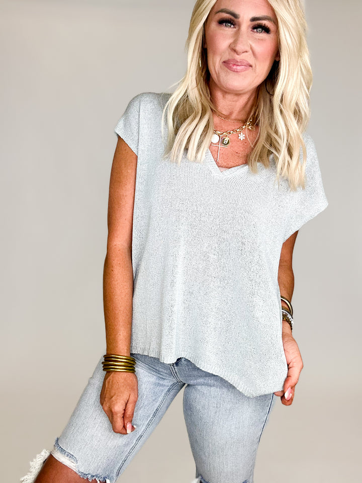 Harper Lightweight Knit Top Seafoam