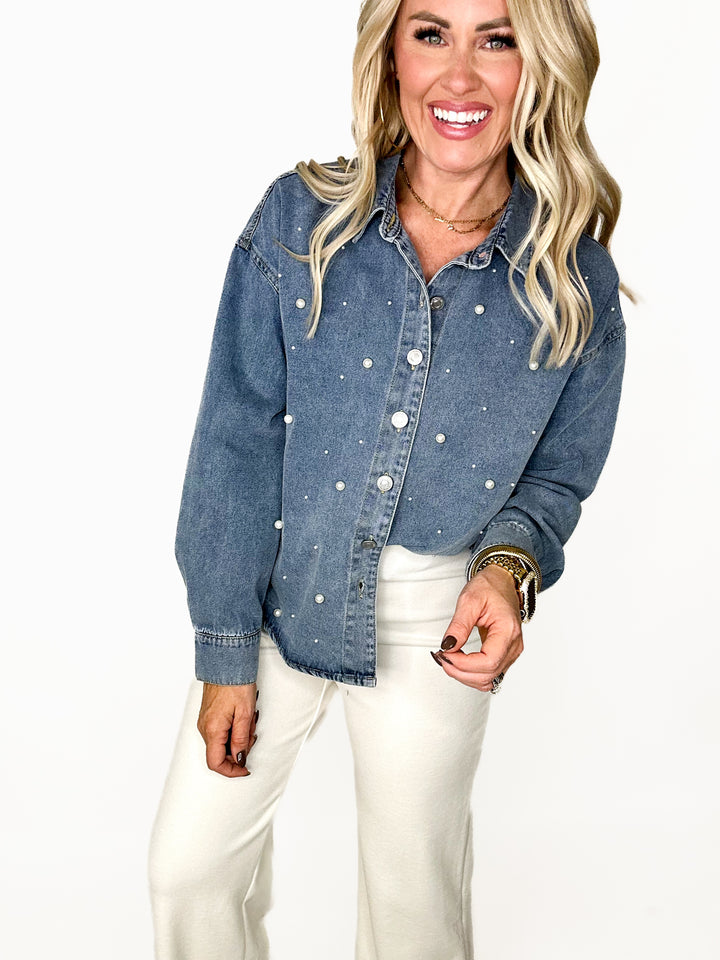 Pearl Oversized Denim Shirt