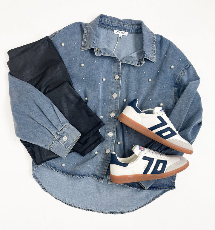 Pearl Oversized Denim Shirt