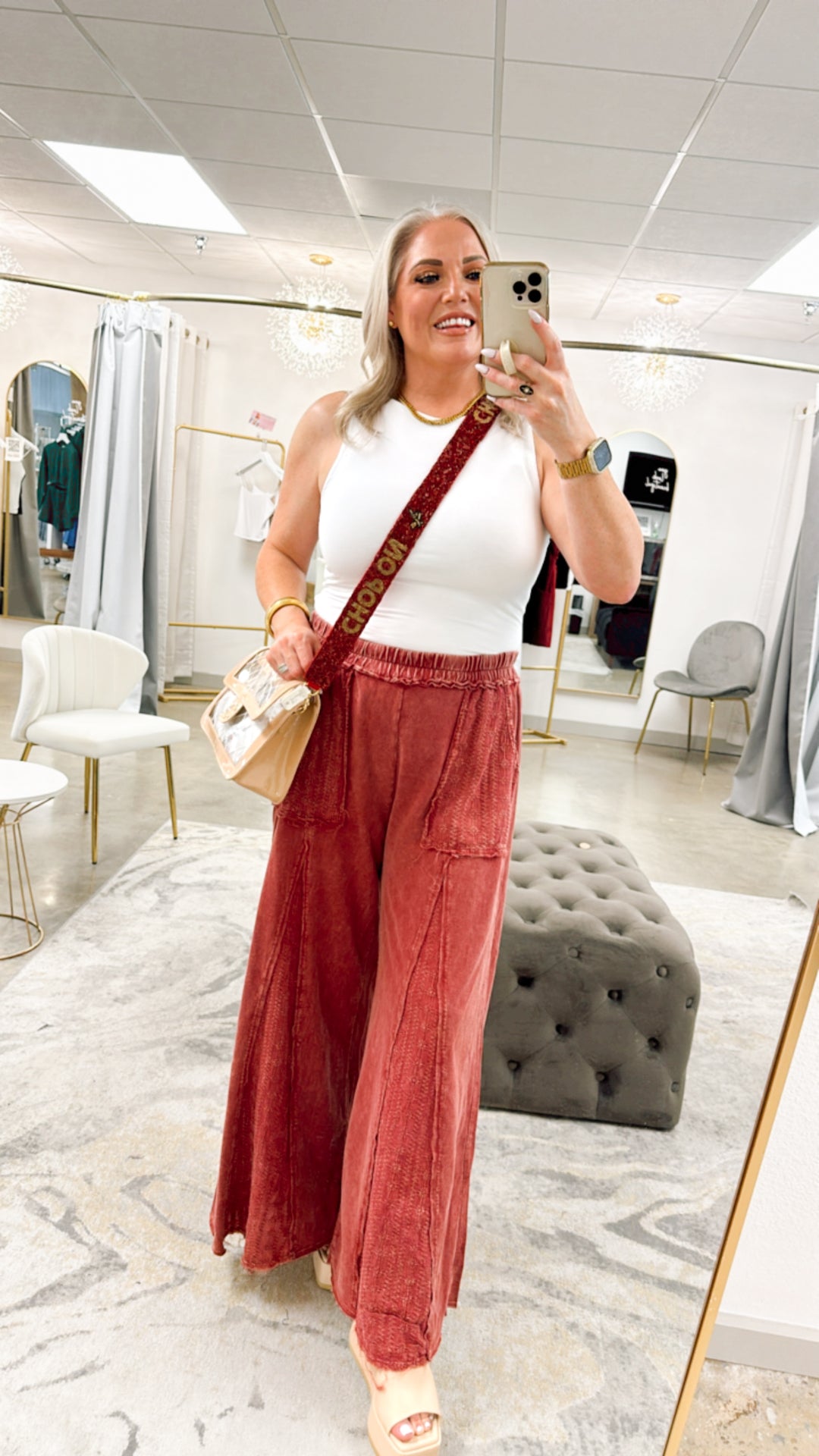 Layla Eyelet Flare Pants