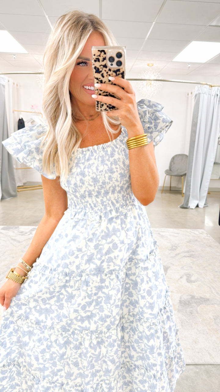 Meadow Smocked Midi Dress