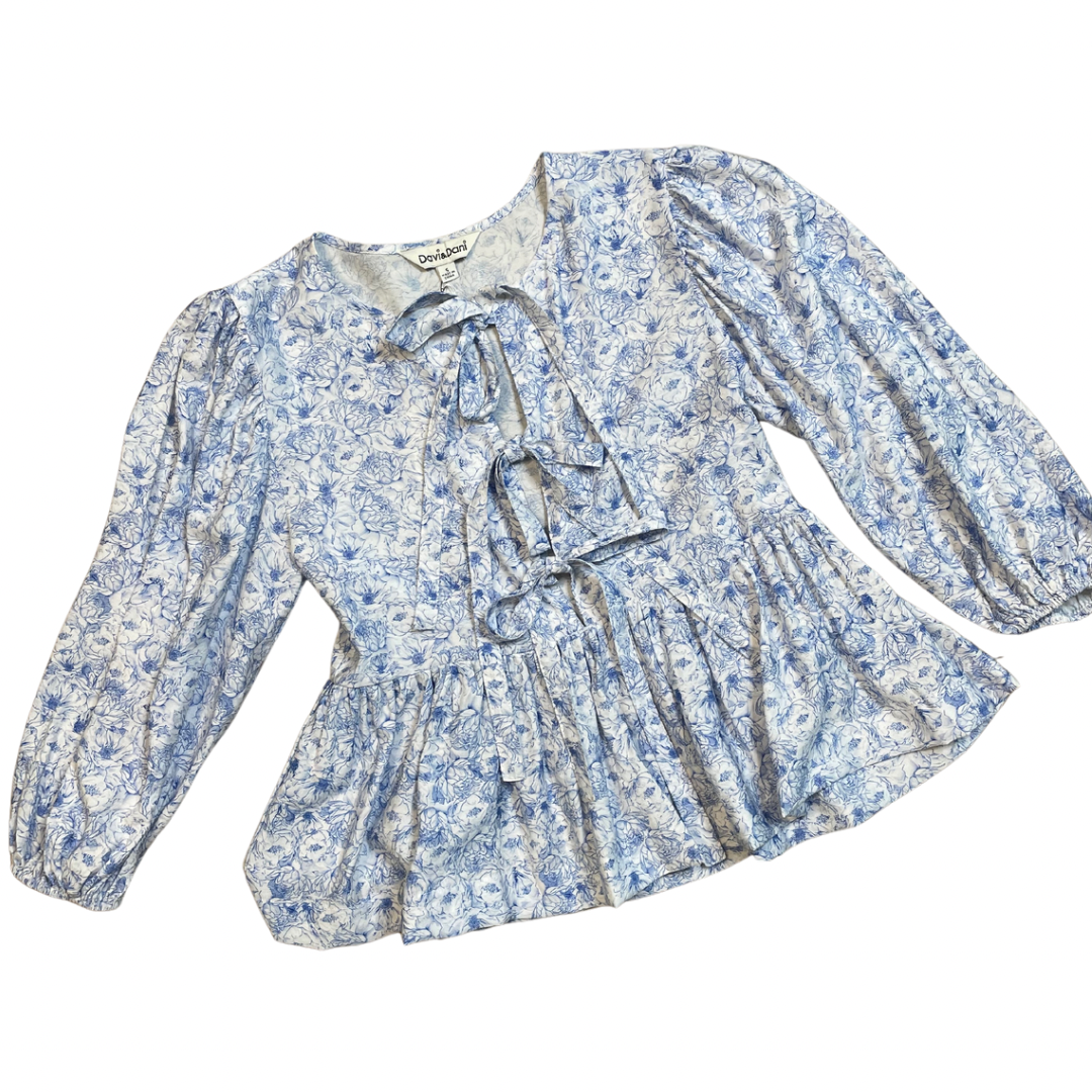 The Lyra Floral Tie-Front Blouse