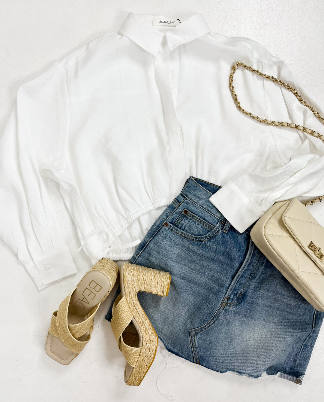 Casual Chic Drawstring Blouse