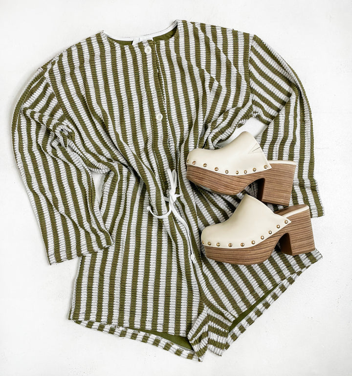 Relaxed Striped Romper