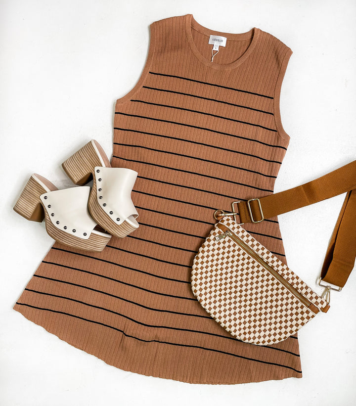 Striking Striped Mini Dress