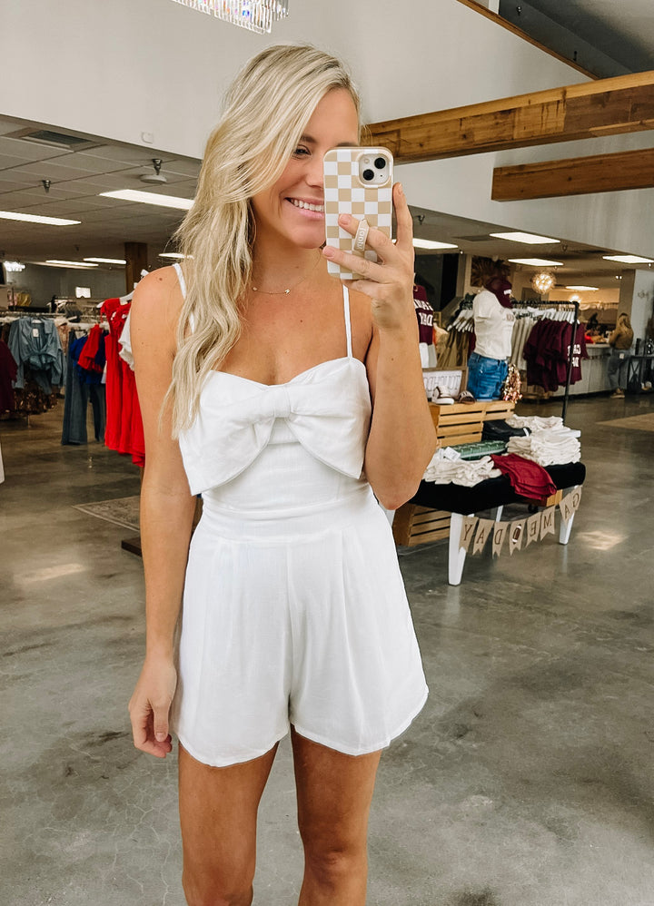 Bow Front Casual Charm Romper