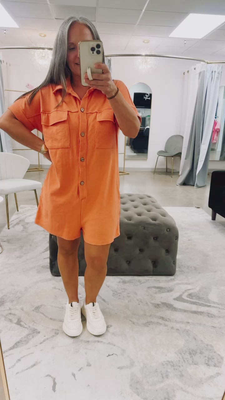 Amber Button-Down Romper