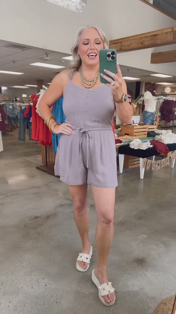 Easygoing Drawstring Romper